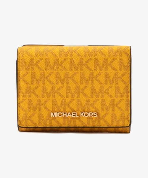 未使用品 マイケルコース 長財布 黄色 ターンロック 二つ折り イエロー MICHAEL KORS（マイケルコース） 財布 FREE イエロー レディース