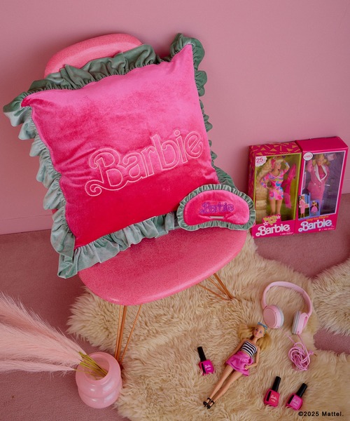 Barbie ハート型クッション クッション クッションカバー 「Barbie×ELLEgirl」ベロアフリル