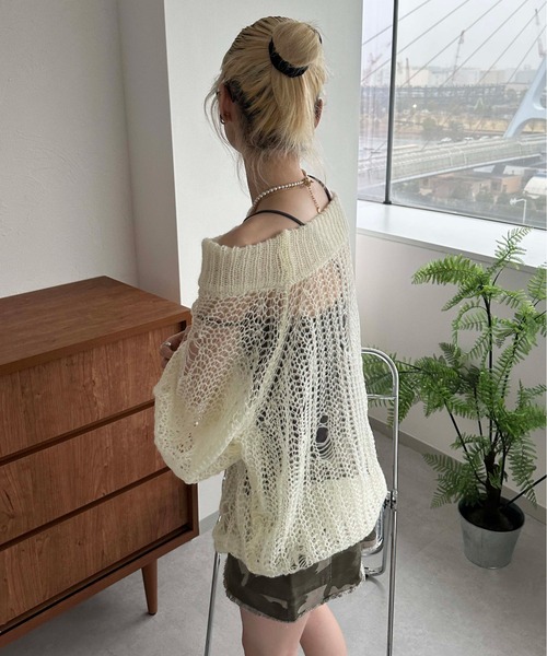 「sedacle girl」 長袖ニット FREE パープル レディース_画像3