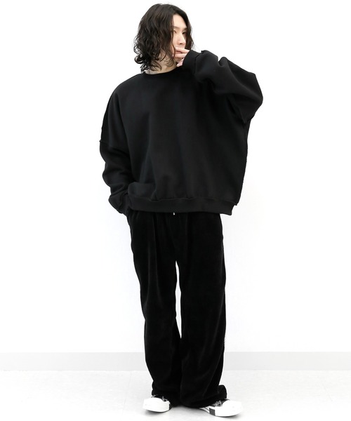 「minsobi」 スウェットカットソー FREE グレー メンズ_画像2