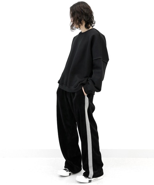 「minsobi」 スウェットカットソー FREE グレー メンズ_画像5