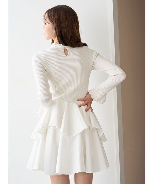 snidel ドッキングミニニットワンピース SNIDEL（スナイデル） ワンピース Sustainableドッキングミニニット