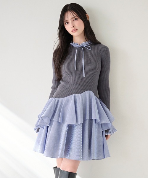 SNIDEL（スナイデル） ワンピース Sustainableドッキングミニニット