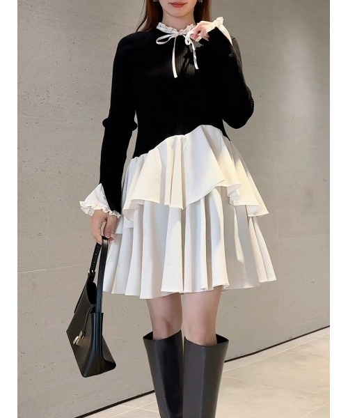 SNIDEL（スナイデル） ワンピース Sustainableドッキングミニニット