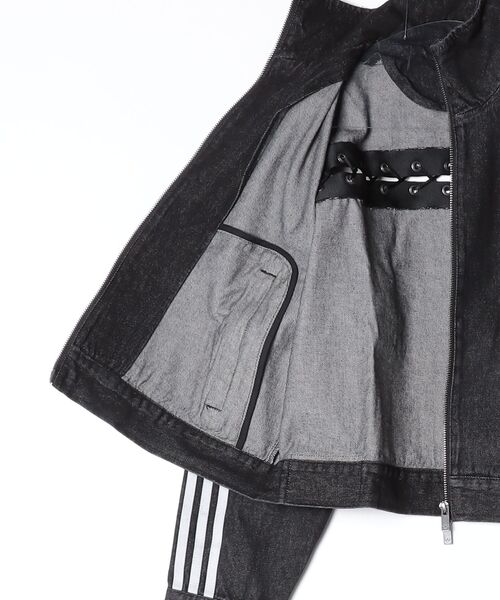 adidas FB ブラックデニム ジャケット adidas（アディダス） デニムジャケット gジャン オリジナルス デニム