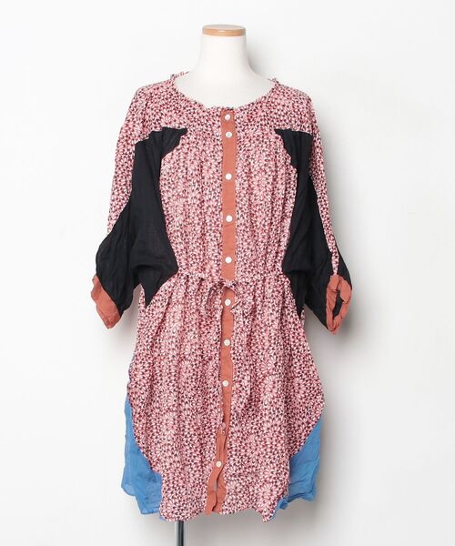 TSUMORI CHISATO（ツモリチサト） 7分袖ワンピース 02 レッド