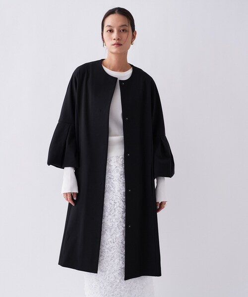 cloenc（クロエンス） ノーカラーコート コート 「セットアップ