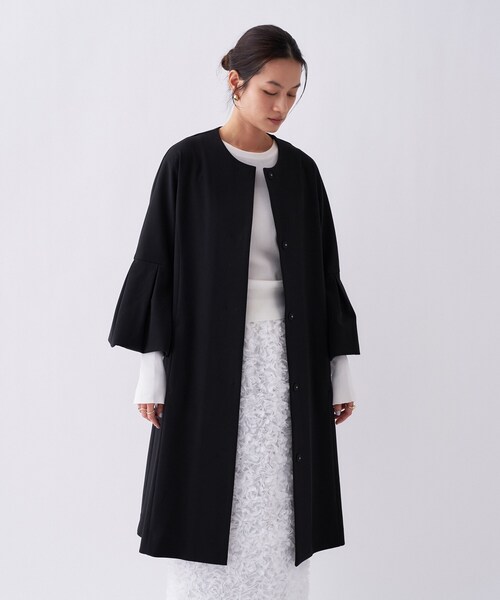 cloenc（クロエンス） ノーカラーコート コート 「セットアップ