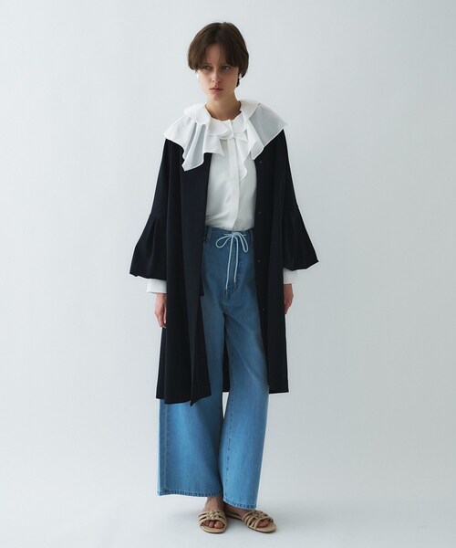 cloenc（クロエンス） ノーカラーコート コート 「セットアップ