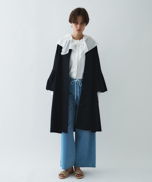 cloenc（クロエンス） ノーカラーコート コート 「セットアップ