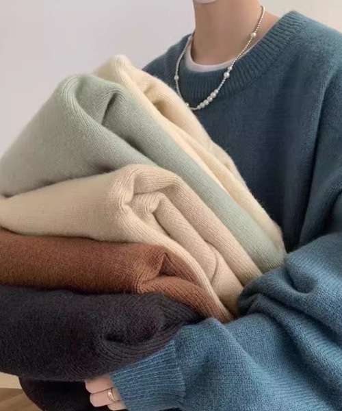 「link lot」 長袖ニット L ブラウン メンズ_画像2