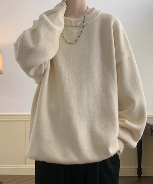 「link lot」 長袖ニット L ブラウン メンズ_画像7