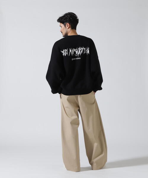 【今日が1番安い！】1回のみ着用★マルティニーク★ニット★トレーナー★セーター CAMBIO（カンビオ） セーター ニット mn2981-Stonewashed Waffle Crew