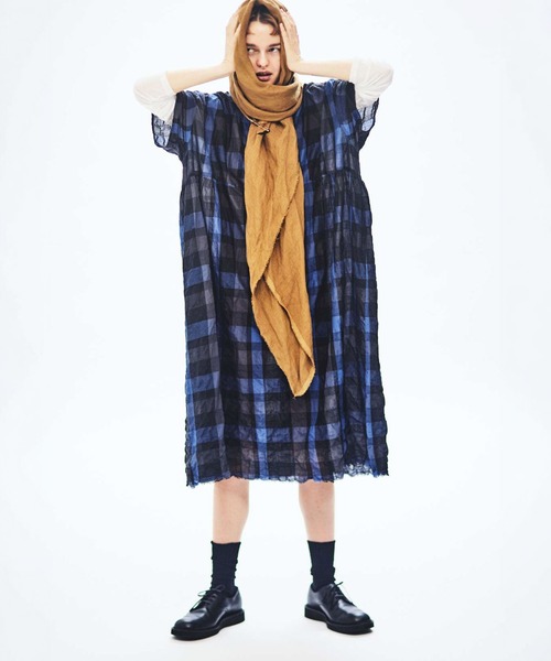 Honnete（オネット） ワンピース S/SLV Side Gathered Dress 
