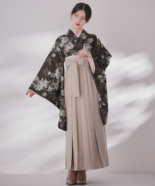 着物 卒業袴３点セット 二尺袖着物　帯　袴 レディース_11