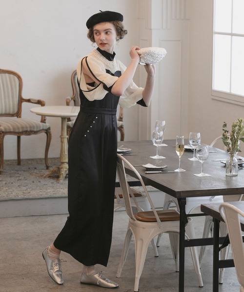 「BONLECILL noir」 オールインワン S~M アンティークシルバー レディース_画像2