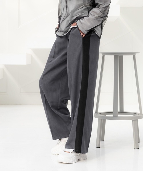 「LAKOLE」 スラックス MEDIUM ブラック レディース_画像3