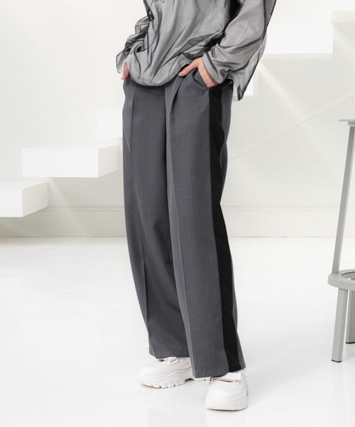 「LAKOLE」 スラックス MEDIUM ブラック レディース_画像4