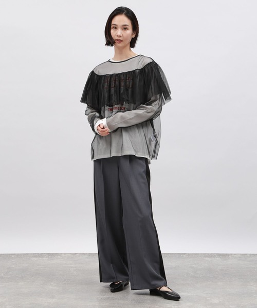 「LAKOLE」 スラックス MEDIUM ブラック レディース_画像6