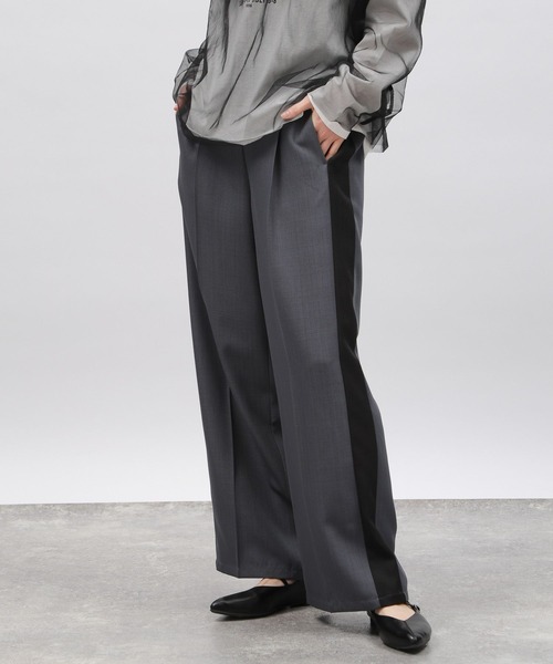 「LAKOLE」 スラックス MEDIUM ブラック レディース_画像9