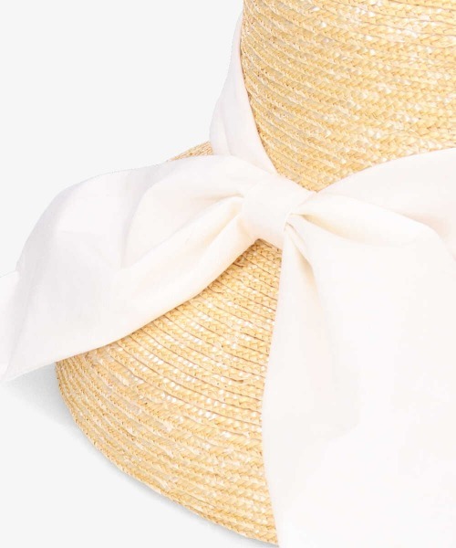 「Chapeau d' O」 ストローハット M/57.5cm ブラック レディース_画像9