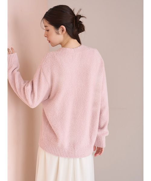 専用【新品タグ付き】SNIDEL  ベルばら カーディガン ピンク F SNIDEL HOME × 新木優子】ニットカーディガン(カーデ＆ガウン