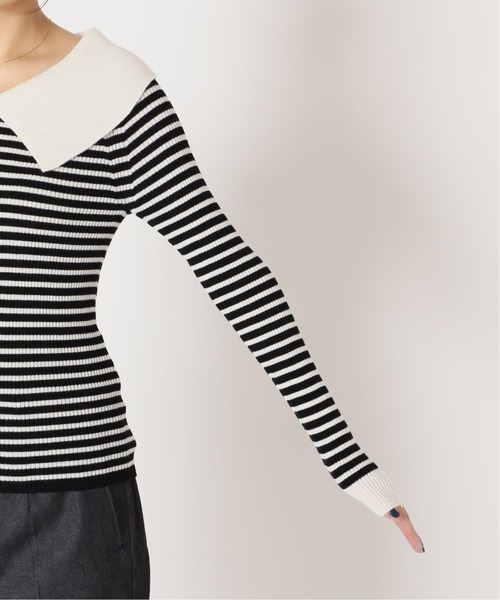 「IENA」 長袖ニット FREE ブラック レディース_画像6