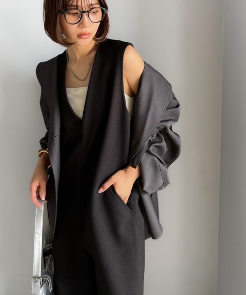 「classicalelf」 パンツドレス LARGE ブラック レディース_画像9