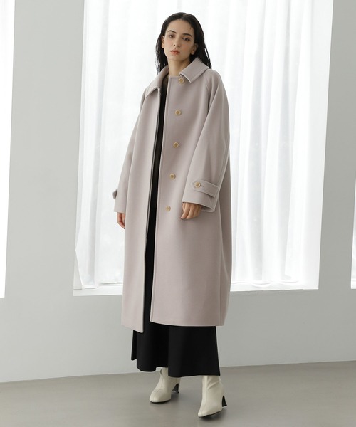 「LAKOLE」 ステンカラーコート SMALL ライトベージュ レディース_画像5