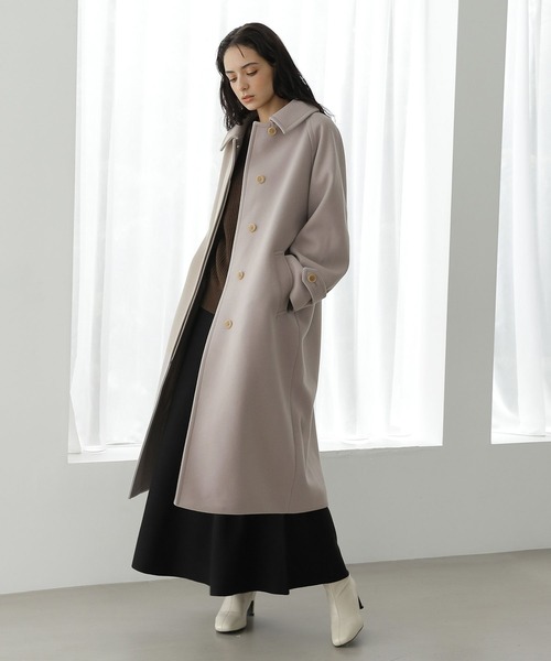 「LAKOLE」 ステンカラーコート SMALL ライトベージュ レディース_画像7