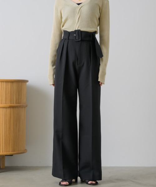 「NEUNA」 パンツ LARGE チャコールグレー レディース_画像6