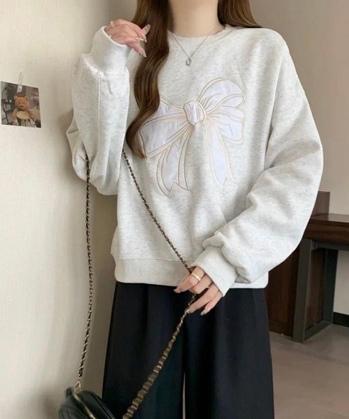 「SpRay」 スウェットカットソー FREE ブラック レディース_画像7