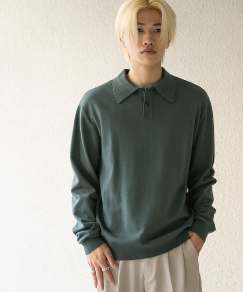 「SENSE OF PLACE by URBAN RESEARCH」 長袖ニット MEDIUM チャコールグレー メンズ_画像2