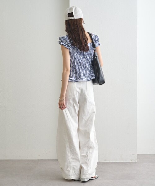 ワイドパンツ ジーンズ デニム デニムパンツ 「新色OFF/3サイズ展開/高身長サイズあり」バレルBIGデニム レディースの画像