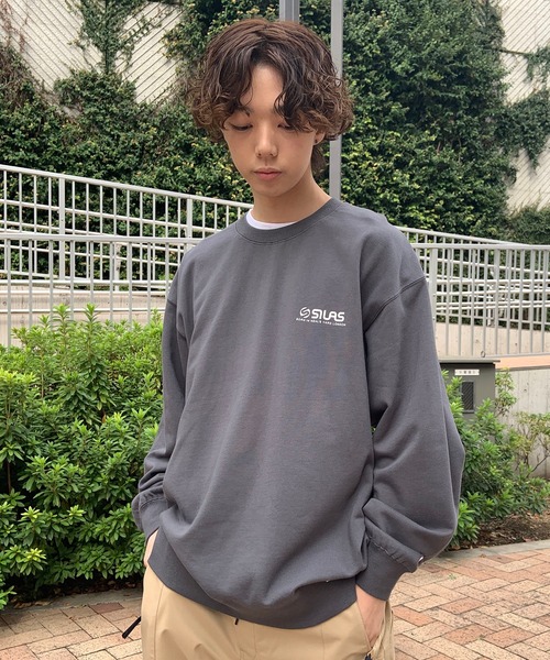「SILAS」 スウェットカットソー MEDIUM ホワイト メンズ_画像3