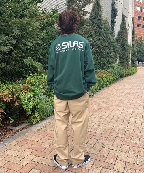 「SILAS」 スウェットカットソー MEDIUM ホワイト メンズ_画像8