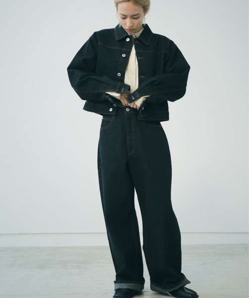 リット　lit ストレートデニム　ブラックデニム lit ジーンズ デニム デニムパンツ W Loop Straight Denim レディース
