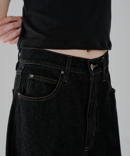 リット　lit ストレートデニム　ブラックデニム lit ジーンズ デニム デニムパンツ W Loop Straight Denim レディース