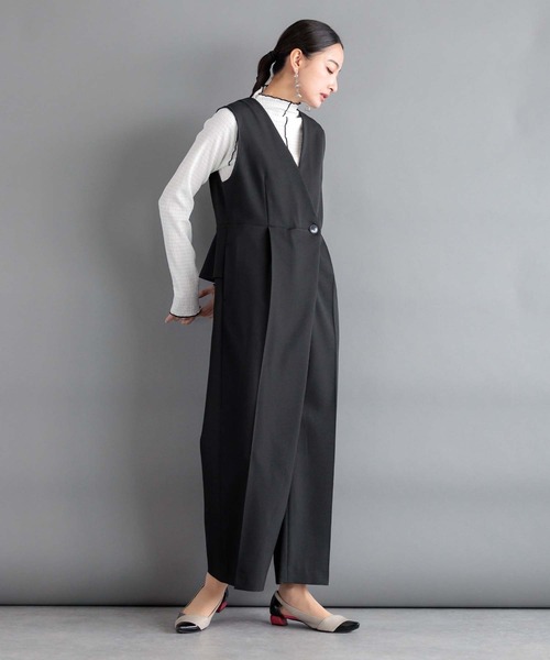 「RAW FUDGE」 オーバーオール M グレー レディース_画像3