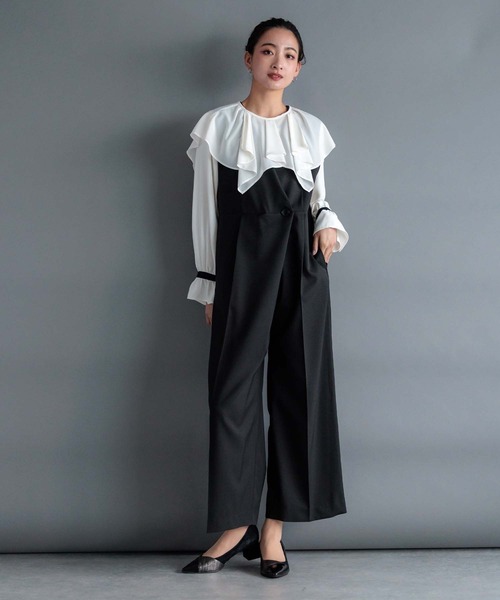 「RAW FUDGE」 オーバーオール M グレー レディース_画像6