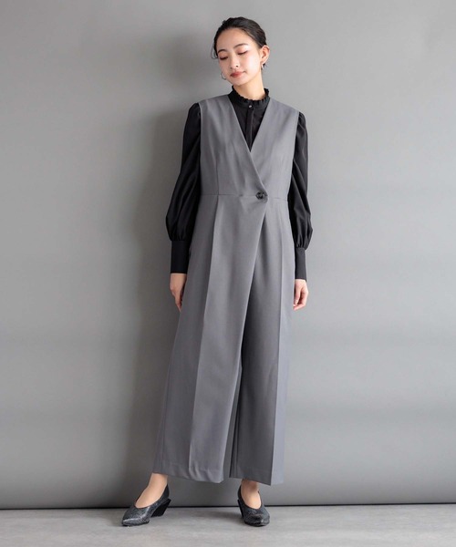 「RAW FUDGE」 オーバーオール M グレー レディース_画像8