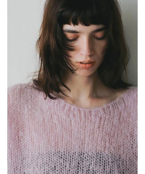 「HER.」 長袖ニット フリー チャコールグレー レディース_画像9