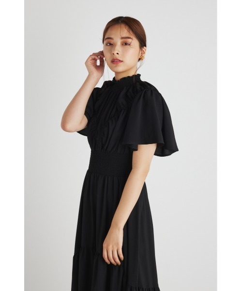 「rienda」 半袖ワンピース SMALL ブラック レディース_画像4