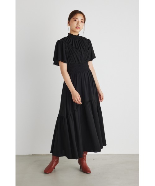 「rienda」 半袖ワンピース SMALL ブラック レディース_画像5