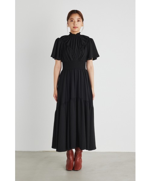 「rienda」 半袖ワンピース SMALL ブラック レディース_画像6