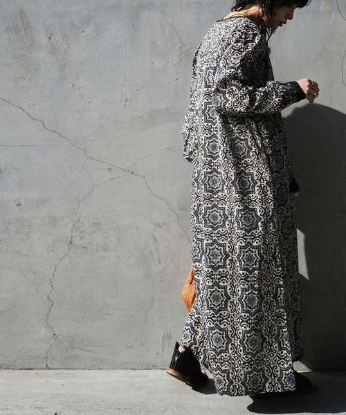 ANNTIAN/アンティアン シルクワンピース 総柄 定価14万円 antiqua（アンティカ） ワンピース ジャイプリ柄 ワンピース