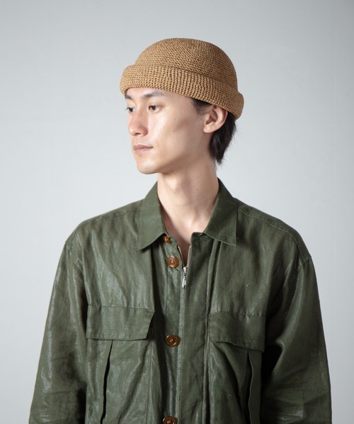 RACAL（ラカル） キャップ 帽子 Linen Touch Cotton Hand Knit Roll