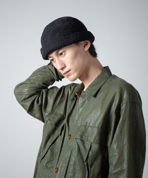 RACAL（ラカル） キャップ 帽子 Linen Touch Cotton Hand Knit Roll