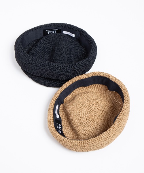 RACAL（ラカル） キャップ 帽子 Linen Touch Cotton Hand Knit Roll