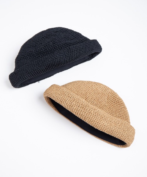 RACAL（ラカル） キャップ 帽子 Linen Touch Cotton Hand Knit Roll